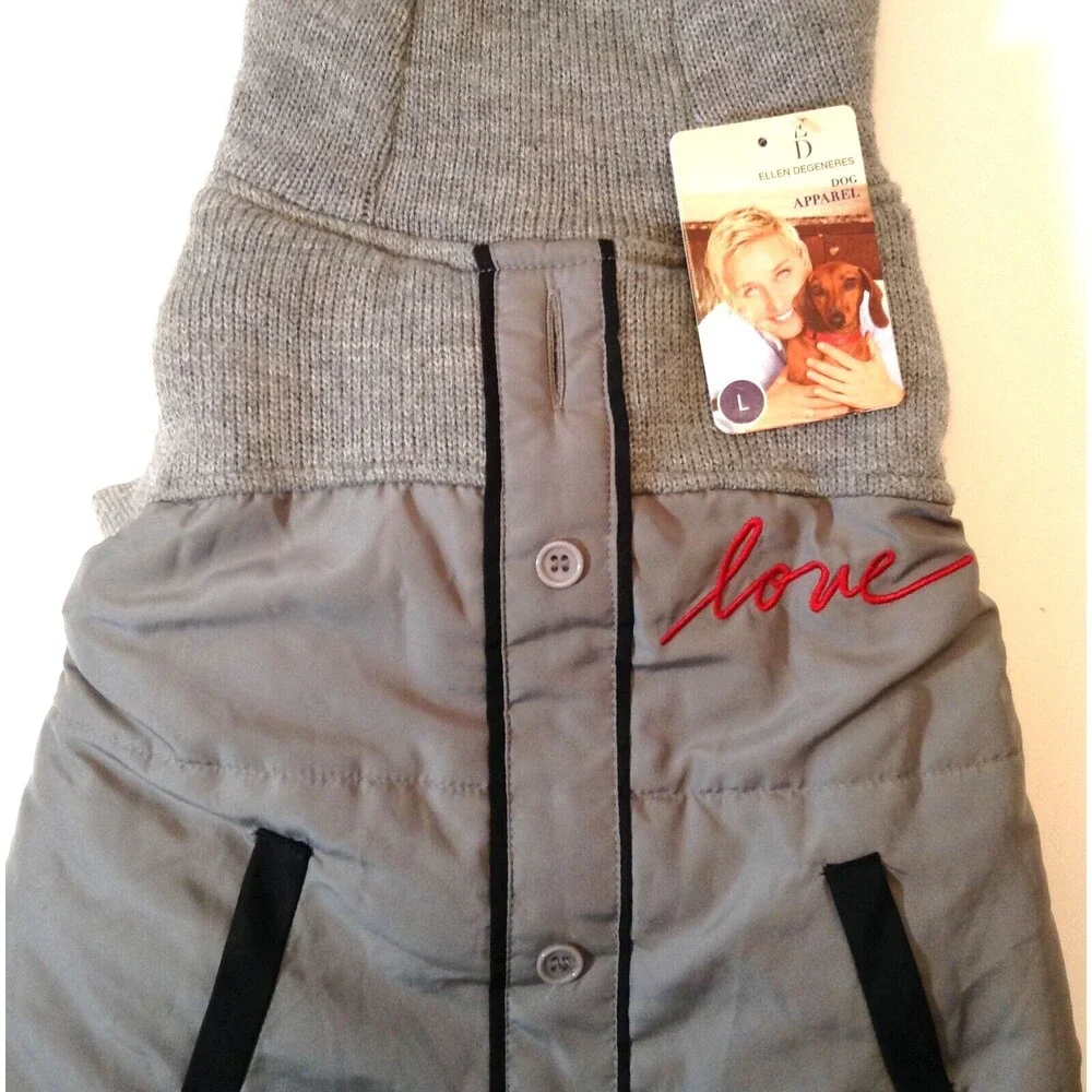 Dog Coat Jacket Gray Large 17